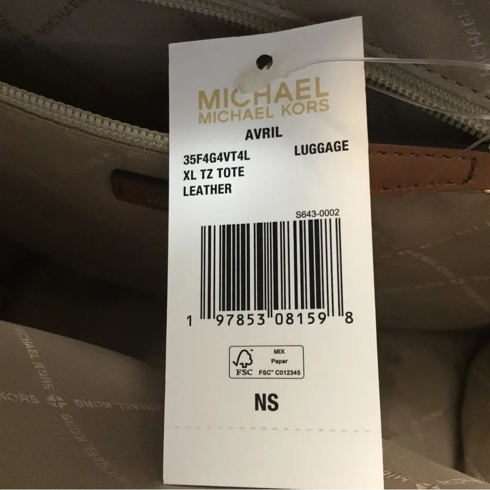 Michael Kors Brown Leather Tote Bag